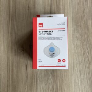 Støvmaske med ventil FFP2- NRD pk a 12 stk.